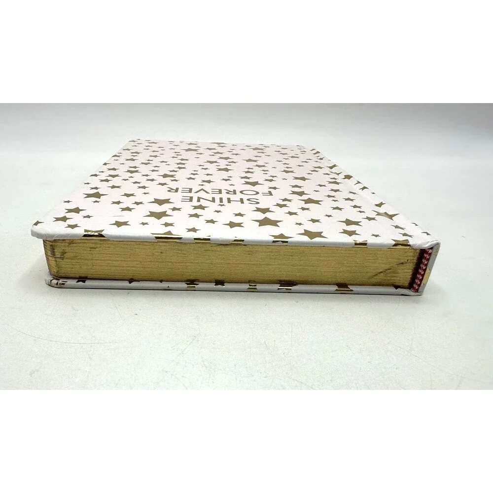Shine Forever Star Journal BLANK Notebook Light Pink/Gold Stars